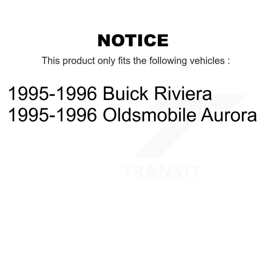 Front Rear Hub Bearings Assembly Disc Brake Rotors And Semi-Metallic Pads Kit (10Pc) For 1995-1996 Buick Riviera Oldsmobile Aurora KBB-109451