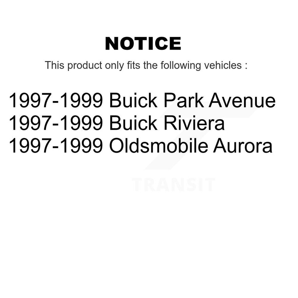 Front Rear Hub Bearings Assembly Disc Brake Rotors And Semi-Metallic Pads Kit (10Pc) For 1997-1999 Buick Park Avenue Oldsmobile Aurora Riviera KBB-109453