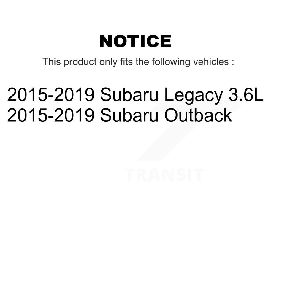 Front Rear Hub Bearings Assembly Coated Disc Brake Rotors And Semi-Metallic Pads Kit (10Pc) For Subaru Outback Legacy WRX KBB-110869