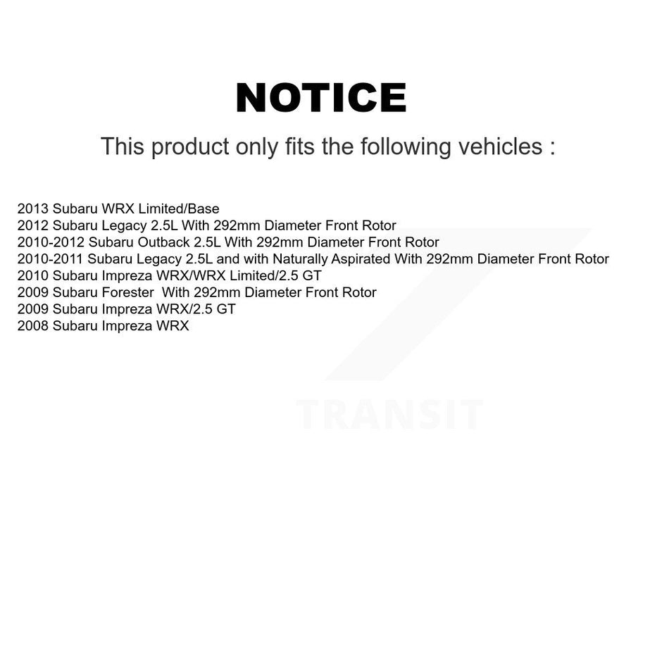 Front Rear Hub Bearings Assembly Coated Disc Brake Rotors And Ceramic Pads Kit (10Pc) For Subaru Outback Forester Impreza Legacy KBB-111274