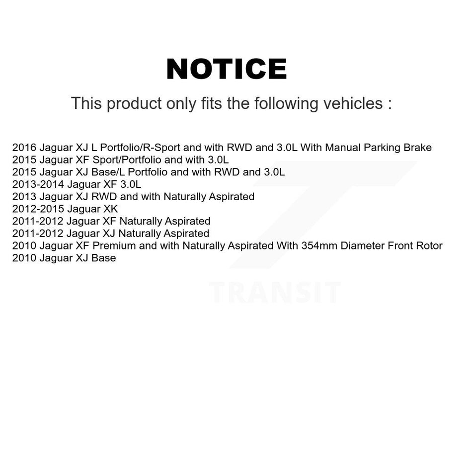 Front Rear Wheel Hub Bearings Assembly Coated Disc Brake Rotors And Semi-Metallic Pads Shoes Kit (10Pc) For Jaguar XF XJ XK KBB-111764