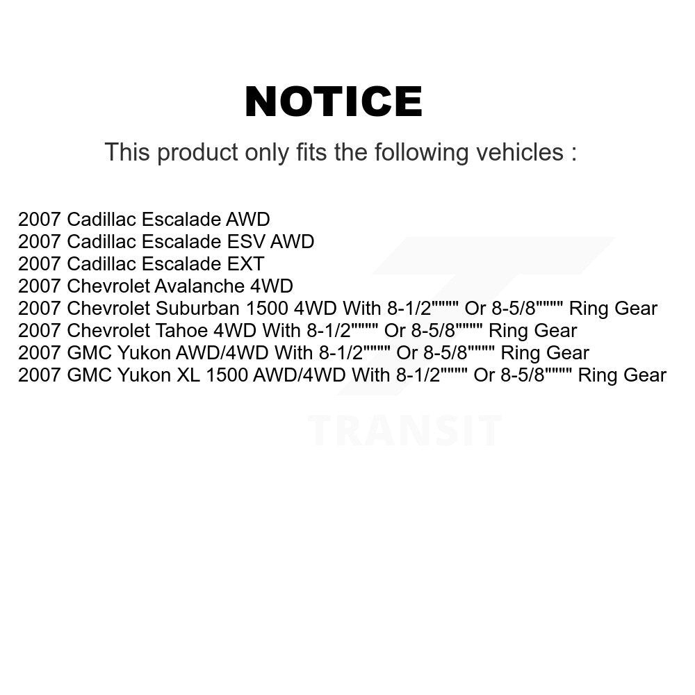 Front Rear Hub Bearing Coated Brake Rotor Pad Shoe Kit (10Pc) For Chevrolet Avalanche GMC KBB-111803