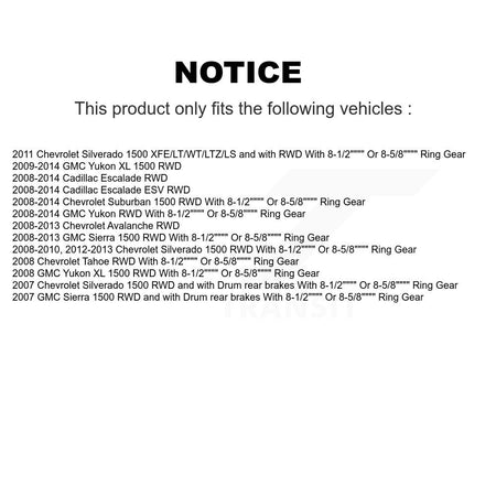 Front Rear Hub Bearing Coat Brake Rotor Pad Shoe Kit (10Pc) For Chevrolet GMC Sierra 1500 KBB-112368