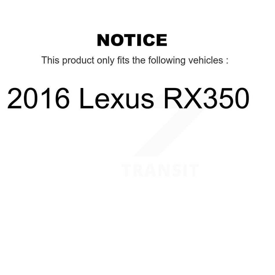 Front Wheel Bearing With Disc Brake Rotors And Ceramic Pads Kit For 2016 Lexus RX350 KBB-114402