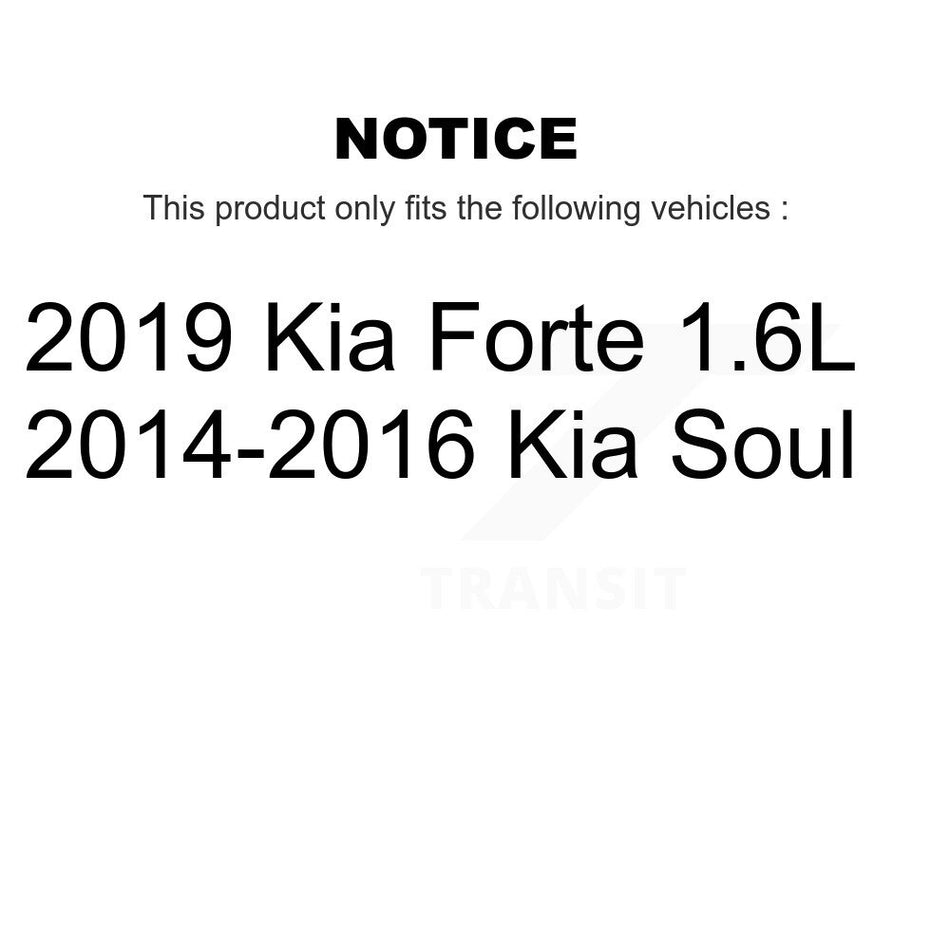 Front Wheel Bearing With Coated Disc Brake Rotors And Ceramic Pads Kit For Kia Soul Forte KBB-115036