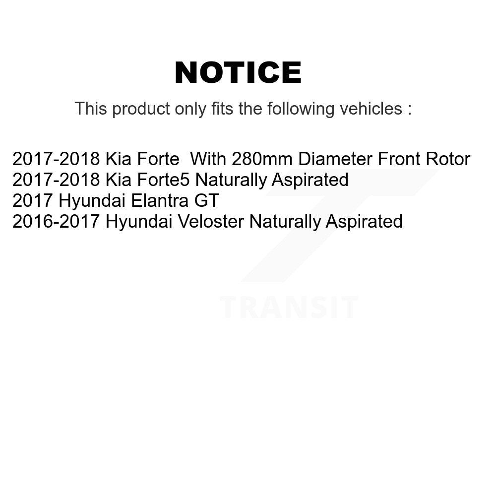 Front Rear Hub Bearing Coated Brake Rotor Pads Kit (10Pc) For Kia Forte Hyundai Forte5 GT KBB-115177