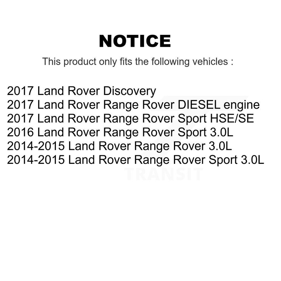 Front Wheel Bearing With Disc Brake Rotors And Semi-Metallic Pads Kit For Land Rover Range Sport Discovery KBB-115203