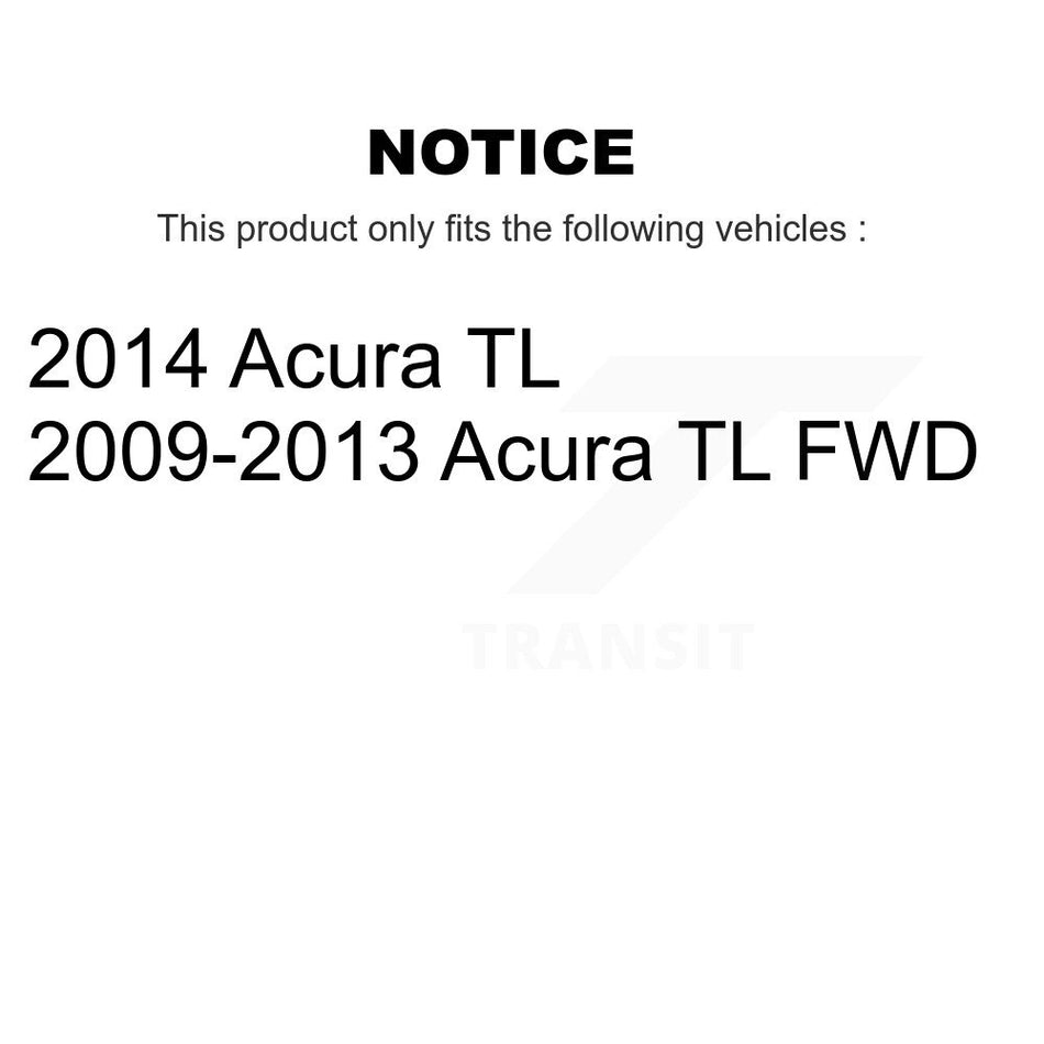 Front Rear Hub Bearings Coated Disc Brake Rotors And Ceramic Pads Kit (10Pc) For Acura TL KBB-115606