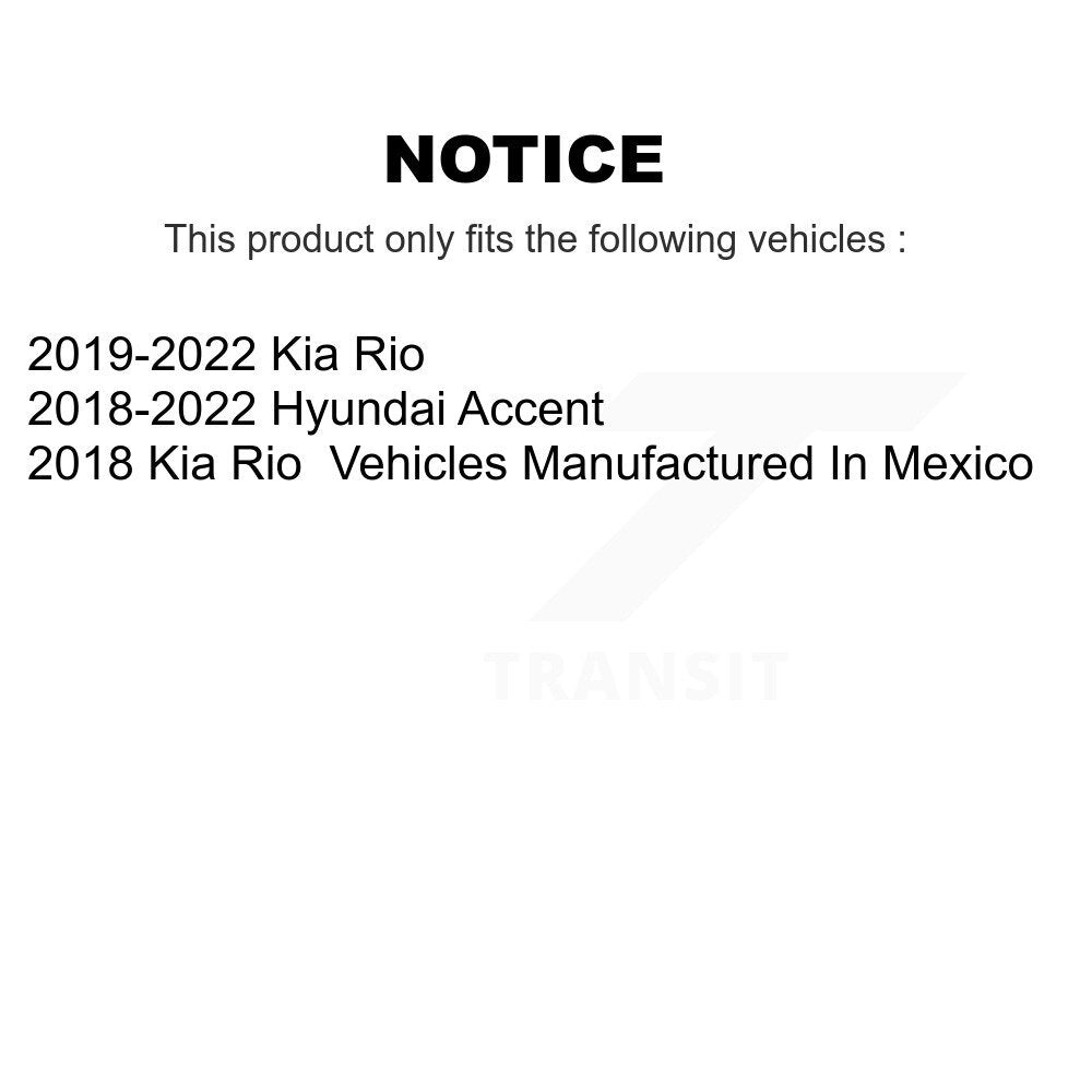 Front Wheel Bearing Disc Brake Rotors And Ceramic Pads Kit For Kia Rio Hyundai Accent KBB-117041