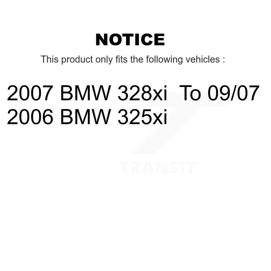 Front Rear Wheel Bearings Disc Brake Rotors And Ceramic Pads Kit (10Pc) For BMW 328xi 325xi KBB-117425