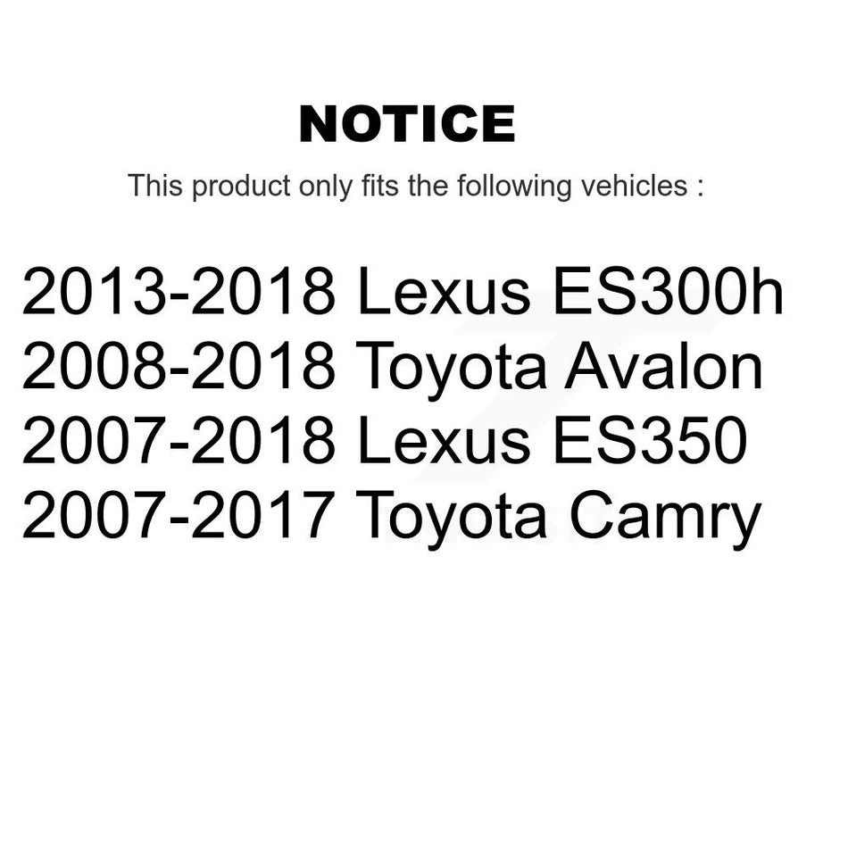 Front Wheel Bearing With Disc Brake Rotors And Ceramic Pads Kit For Toyota Camry Lexus ES350 Avalon ES300h KBB-118698