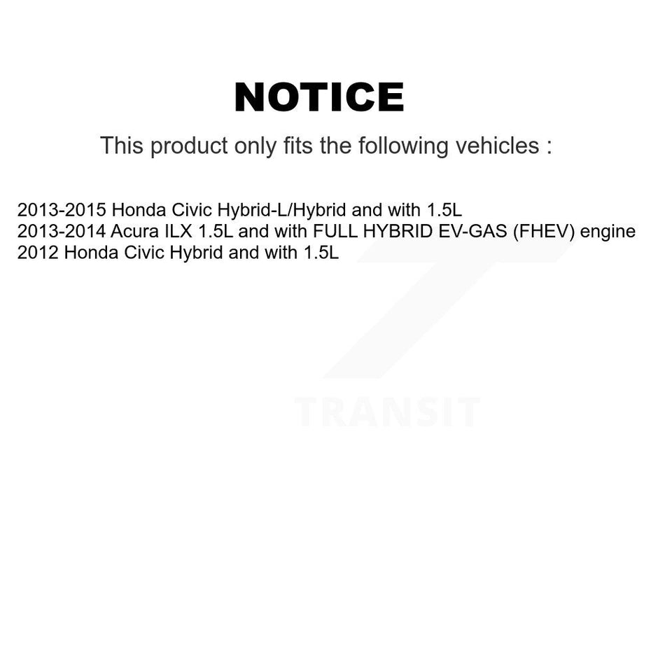 Front Wheel Bearing With Disc Brake Rotors And Ceramic Pads Kit For Honda Civic Acura ILX KBB-118738
