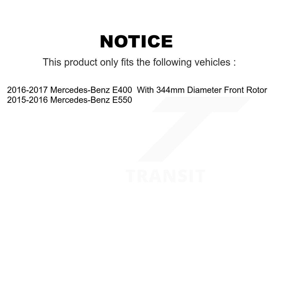 Front Wheel Bearing With Disc Brake Rotors And Ceramic Pads Kit For Mercedes-Benz E400 E550 KBB-118914