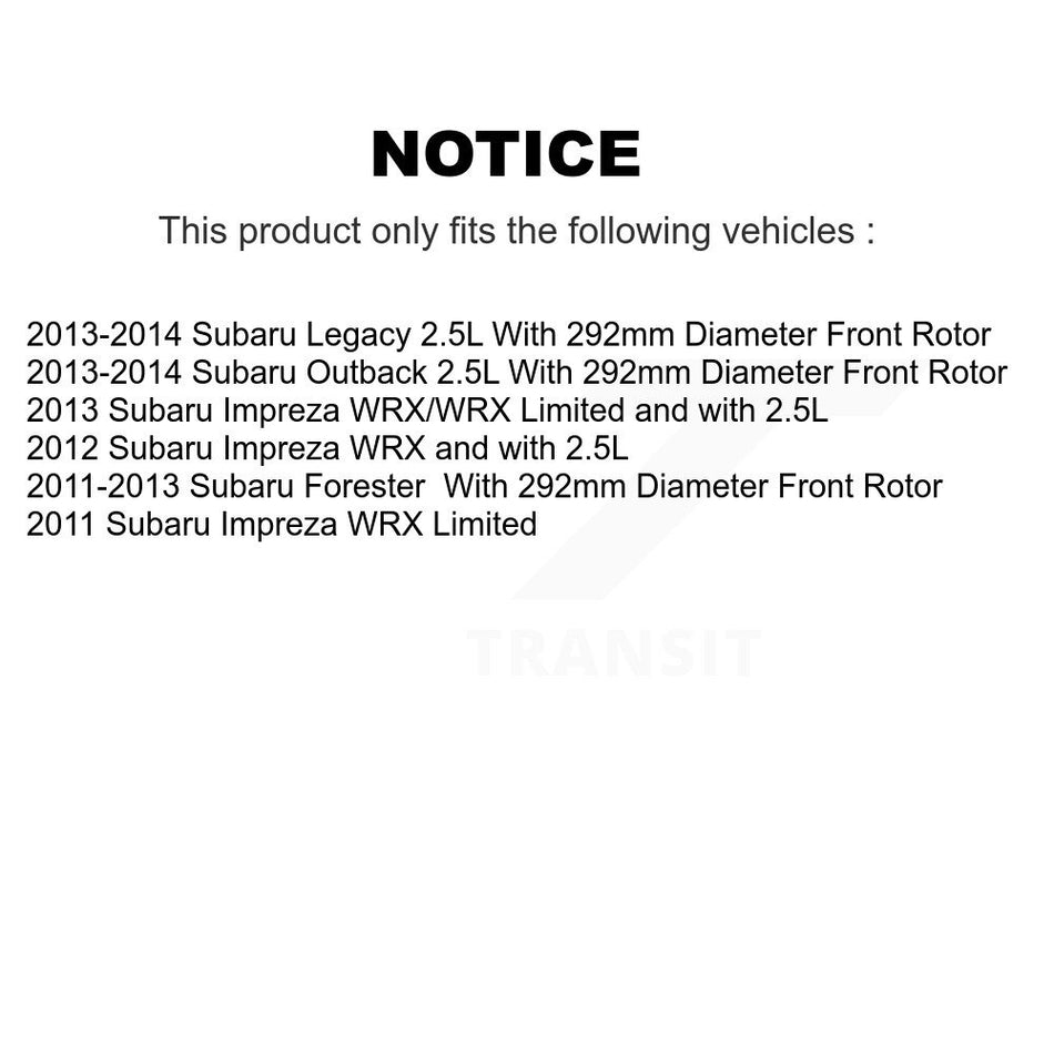 Front Rear Hub Bearings Assembly Disc Brake Rotors And Ceramic Pads Kit (10Pc) For Subaru Outback Impreza Forester Legacy KBB-119033