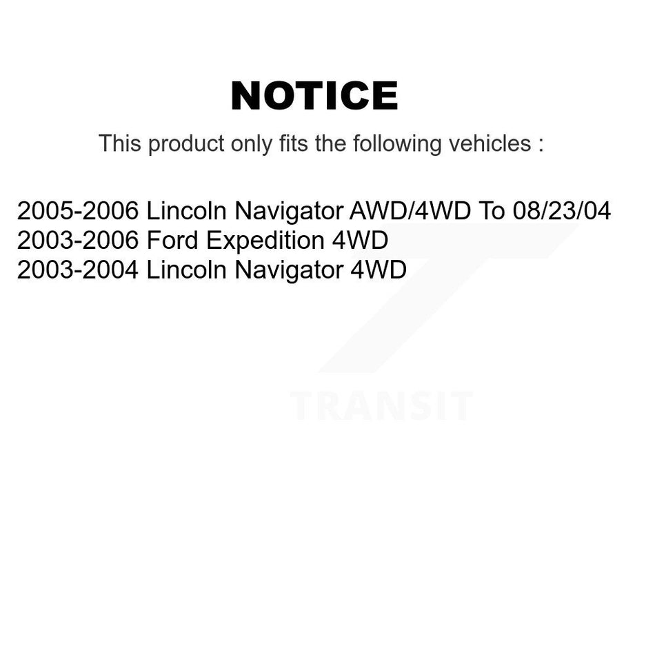 Front Rear Hub Bearings Assembly Disc Brake Rotors And Ceramic Pads Kit (10Pc) For Ford Expedition Lincoln Navigator KBB-119468