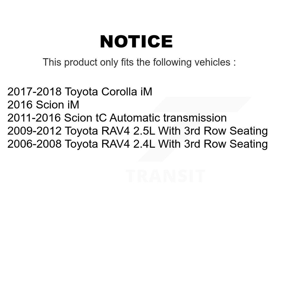 Front Hub Bearing Assembly With Coated Drilled Slotted Disc Brake Rotors And Ceramic Pads Kit For Toyota RAV4 Scion tC Corolla iM KBB-120167
