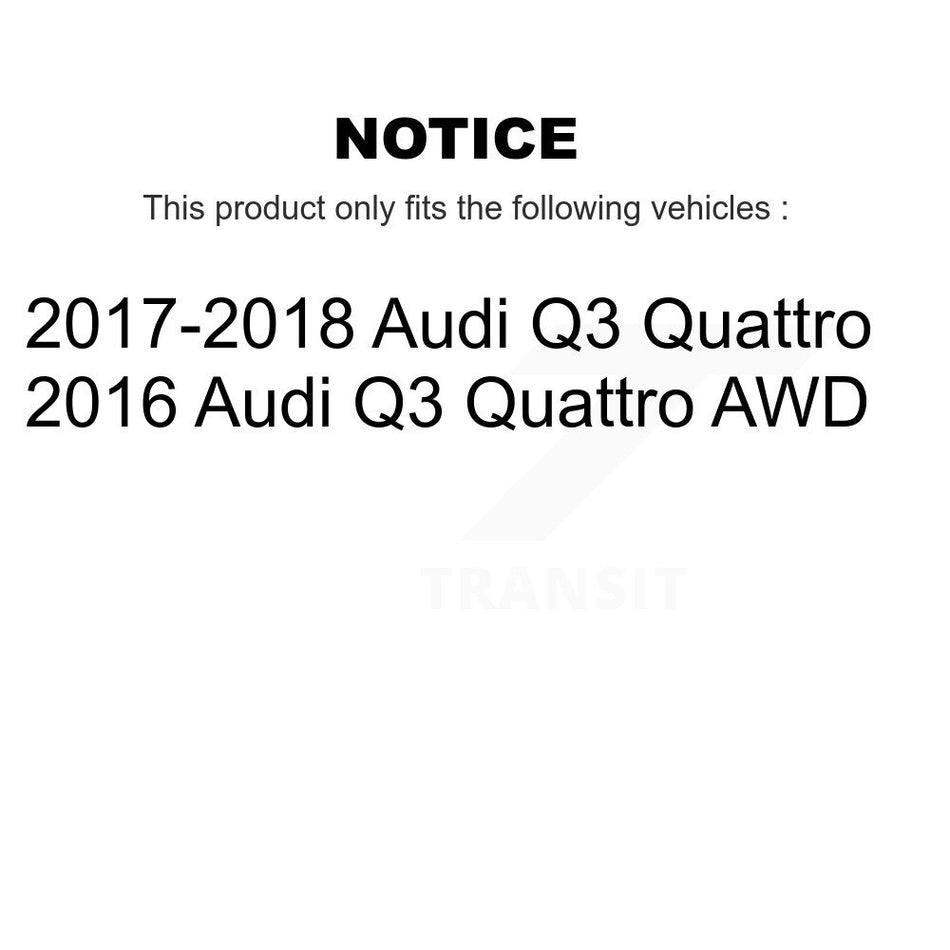Front Rear Hub Bearings Assembly Coated Disc Brake Rotors And Ceramic Pads Kit (10Pc) For Audi Q3 Quattro KBB-120729