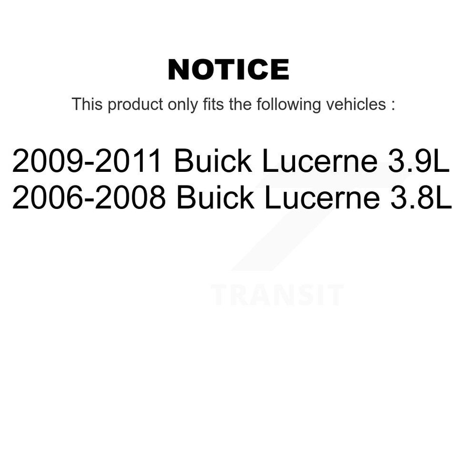 Front Rear Hub Bearings Assembly Coated Disc Brake Rotors And Ceramic Pads Kit (10Pc) For Buick Lucerne KBB-120750