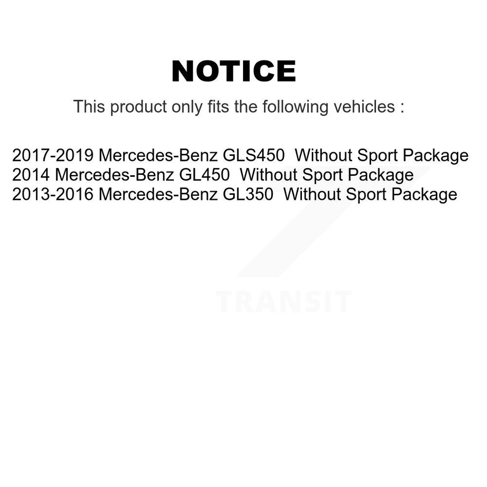 Front Rear Wheel Hub Bearings Assembly Coated Disc Brake Rotors And Ceramic Pads Shoes Kit (10Pc) For Mercedes-Benz GL450 GL350 Without Sport Package KBB-121892