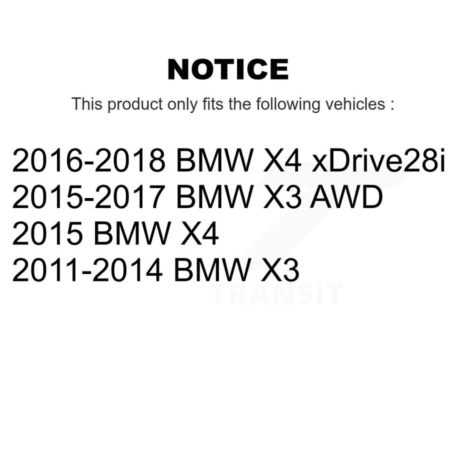 Front Hub Bearing Assembly With Disc Brake Rotors And Ceramic Pads Kit For BMW X3 X4 KBB-122255