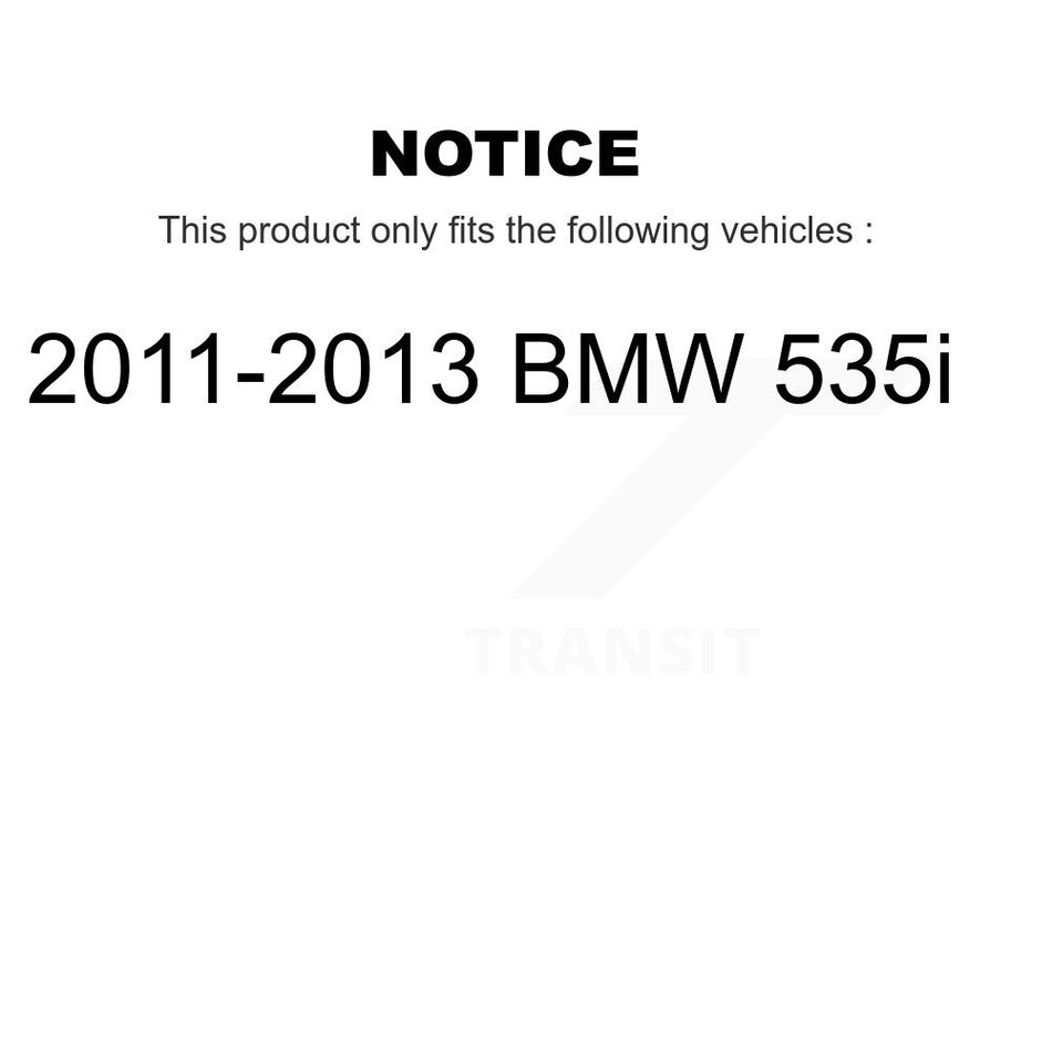 Front Hub Bearing Assembly With Disc Brake Rotors And Ceramic Pads Kit For 2011-2013 BMW 535i KBB-122861