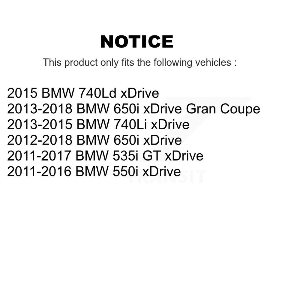 Front Hub Bearing Assembly With Disc Brake Rotors And Ceramic Pads Kit For BMW 650i xDrive 550i Gran Coupe 535i GT 740Li 740Ld KBB-122894