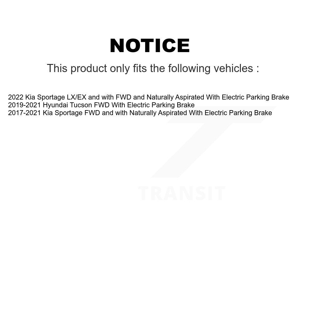 Front Rear Hub Bearing Disc Brake Rotor & Pads Kit (10Pc) For Kia Sportage Hyundai Tucson KBB-123054