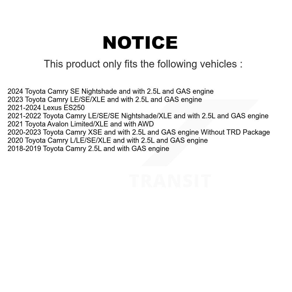 Front Hub Bearing Assembly Disc Brake Rotor & Pad Kit For Toyota Camry Lexus ES250 Avalon KBB-123411