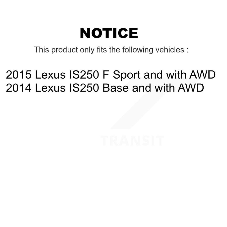 Front Rear Hub Bearings Assembly Disc Brake Rotors And Ceramic Pads Kit (10Pc) For Lexus IS250 KBB-123878