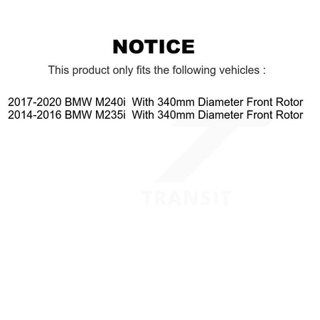 Front Rear Wheel Hub Bearing Disc Brake Rotor And Pad Shoe Kit (10Pc) For BMW M235i M240i KBB-125178