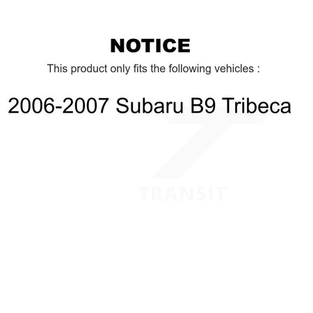Front Rear Hub Bearing Disc Brake Rotor & Pads Kit (10Pc) For 2006-2007 Subaru B9 Tribeca KBB-125417