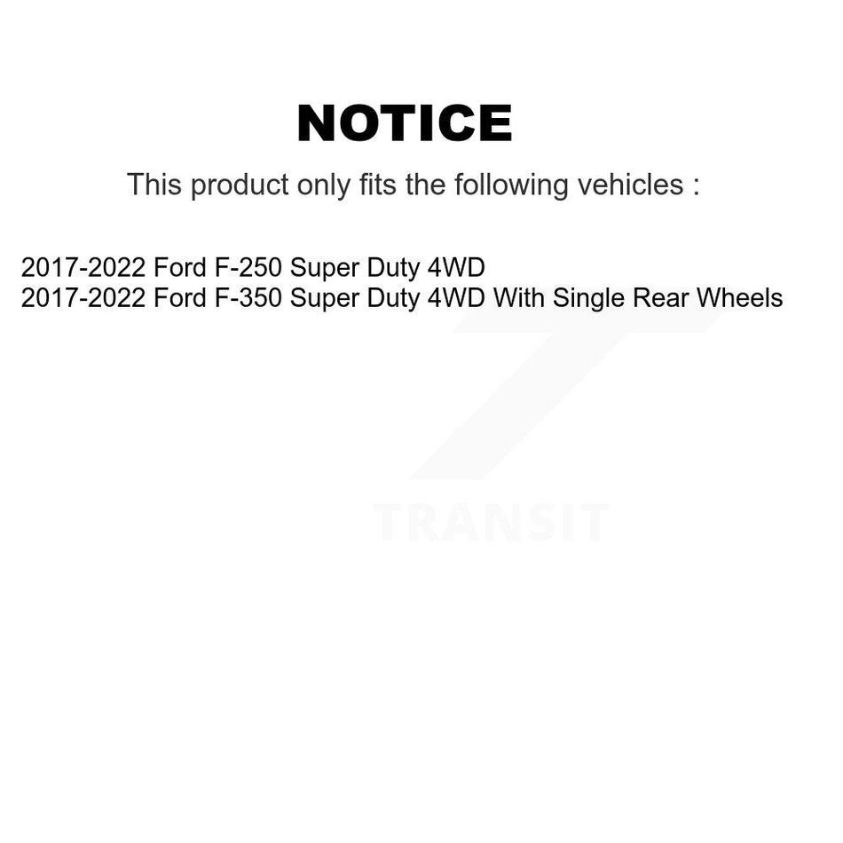 Front Hub Bearing Coat Drill Slot Brake Rotor Pad Kit For Ford F-350 Super Duty F-250 4WD KBB-125508