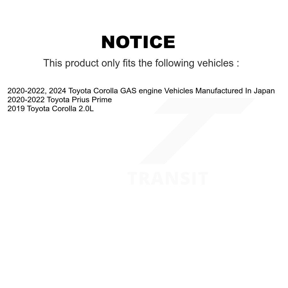 Front Hub Bearing Assembly Coated Disc Brake Rotor Pad Kit For Toyota Corolla Prius Prime KBB-126298