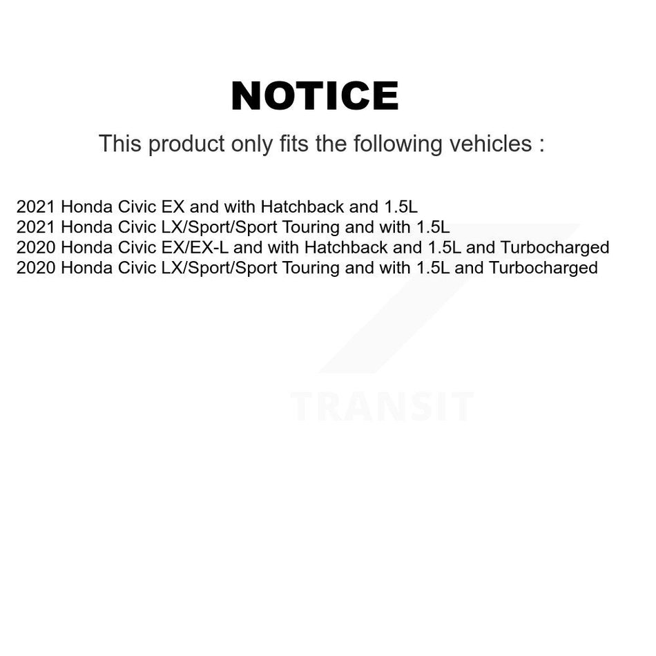 Front Rear Wheel Hub Bearing Disc Brake Rotor And Ceramic Pads Kit (10Pc) For Honda Civic KBB-126539