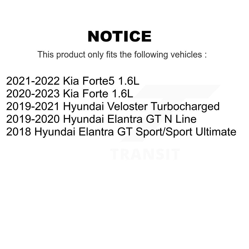 Front Hub Bearing Brake Rotor & Pads Kit For Kia Forte Hyundai Elantra GT Forte5 Veloster KBB-127540