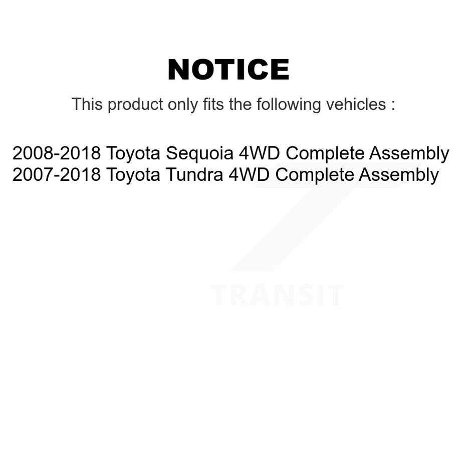 Front Hub Bearing Brake Rotor And Pad Kit For Toyota Tundra Sequoia Complete Assembly 4WD KBB-127541