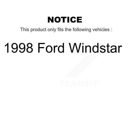 Front Hub Bearing Assembly Disc Brake Rotors And Pads Kit For 1998 Ford Windstar KBB-127547