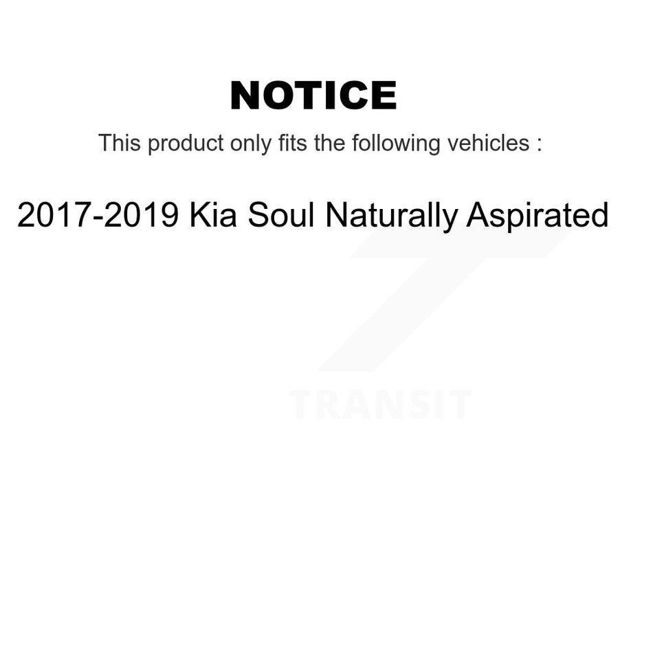 Front Hub Bearing Assembly Brake Rotor Pad Kit For 2017-2019 Kia Soul Naturally Aspirated KBB-127563