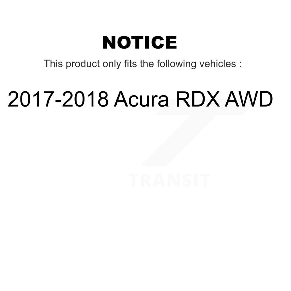 Front Rear Hub Bearings Disc Brake Rotors And Pads Kit (10Pc) For 2017-2018 Acura RDX AWD KBB-128090