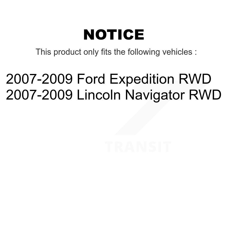 Front Hub Bearing Coated Brake Rotor & Pads Kit For Ford Expedition Lincoln Navigator RWD KBB-128771