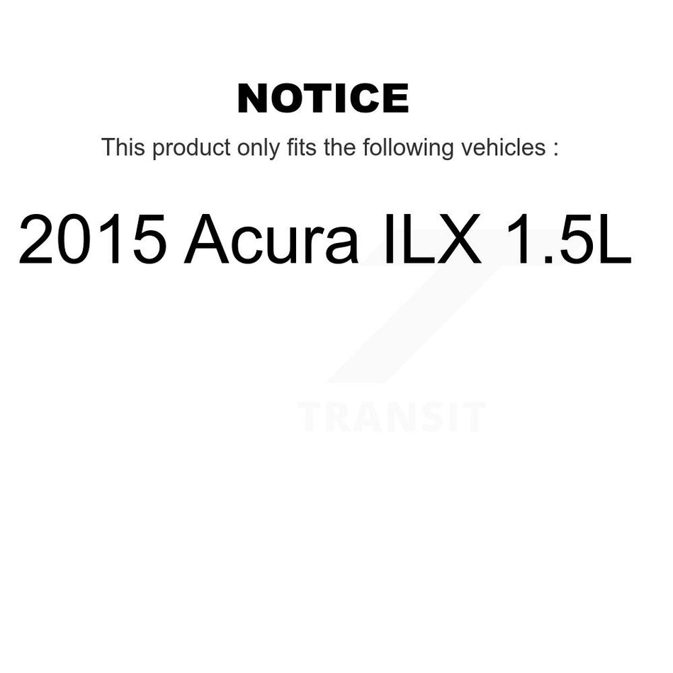 Front Wheel Bearing Coated Disc Brake Rotors And Ceramic Pads Kit For 2015 Acura ILX 1.5L KBB-129239