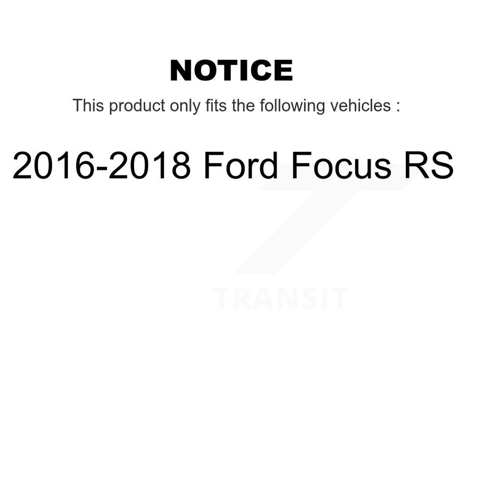 Front Wheel Bearing Coated Disc Brake Rotors And Pads Kit For 2016-2018 Ford Focus RS KBB-129680