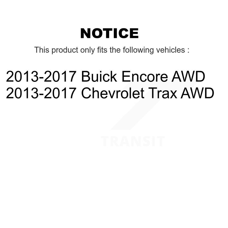 Front Rear Bearing Disc Brake Rotor & Pads Kit (10Pc) For Chevrolet Trax Buick Encore AWD KBB-129824