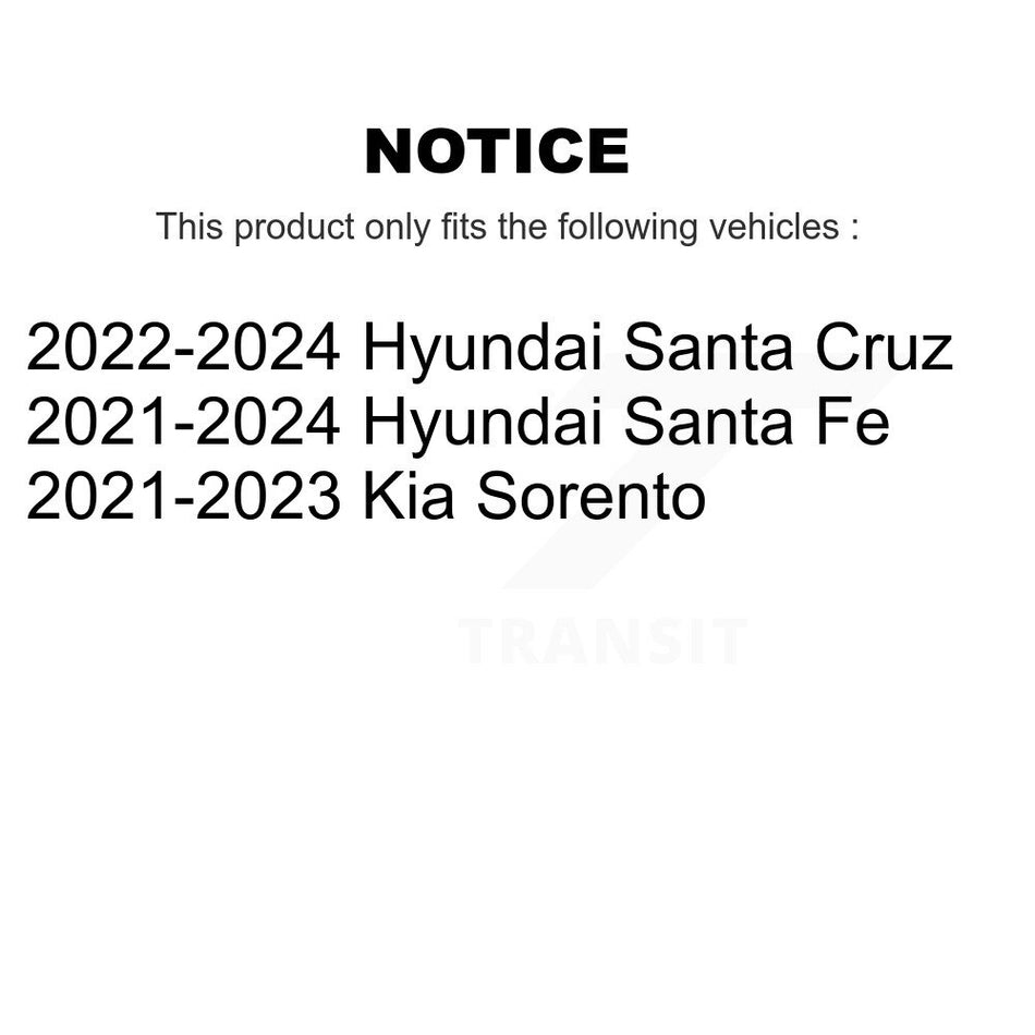 Front Hub Bearing Assembly Disc Brake Rotor Pad Kit For Hyundai Santa Fe Kia Sorento Cruz KBB-130137