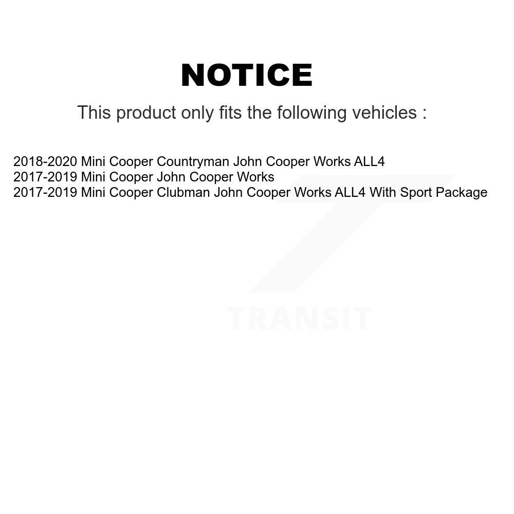 Front Hub Bearing Assembly Disc Brake Rotor & Pads Kit For Mini Cooper Countryman Clubman KBB-130322