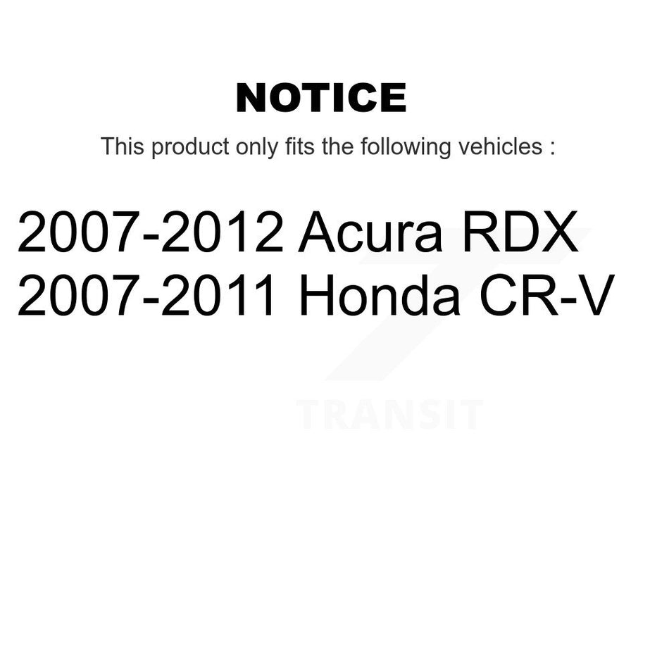 Front Wheel Bearing Disc Brake Rotors And Ceramic Pads Kit For Honda CR-V Acura RDX KBB-130500