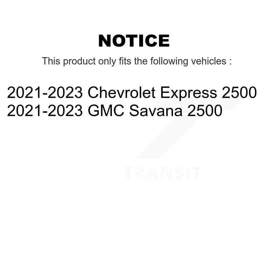 Front Hub Bearing Drilled Slot Brake Rotor Pads Kit For GMC Savana 2500 Chevrolet Express KBB-130664