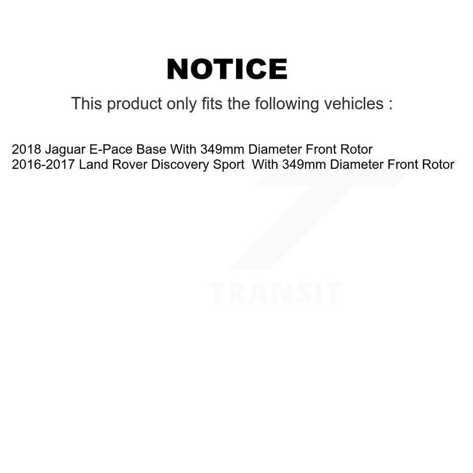 Front Wheel Bearing Drill Slot Brake Rotor Pads Kit For Land Rover Discovery Sport Jaguar KBB-130773