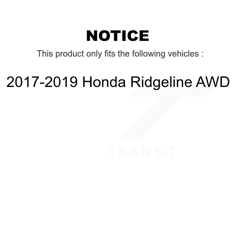 Front Rear Hub Bearing Coat Brake Rotor Pads Kit (10Pc) For 2017-2019 Honda Ridgeline AWD KBB-130931