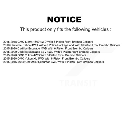 Front Rear Hub Bearing Coat Brake Rotor Pads Shoe Kit (10Pc) For GMC Sierra 1500 Yukon XL KBB-131562